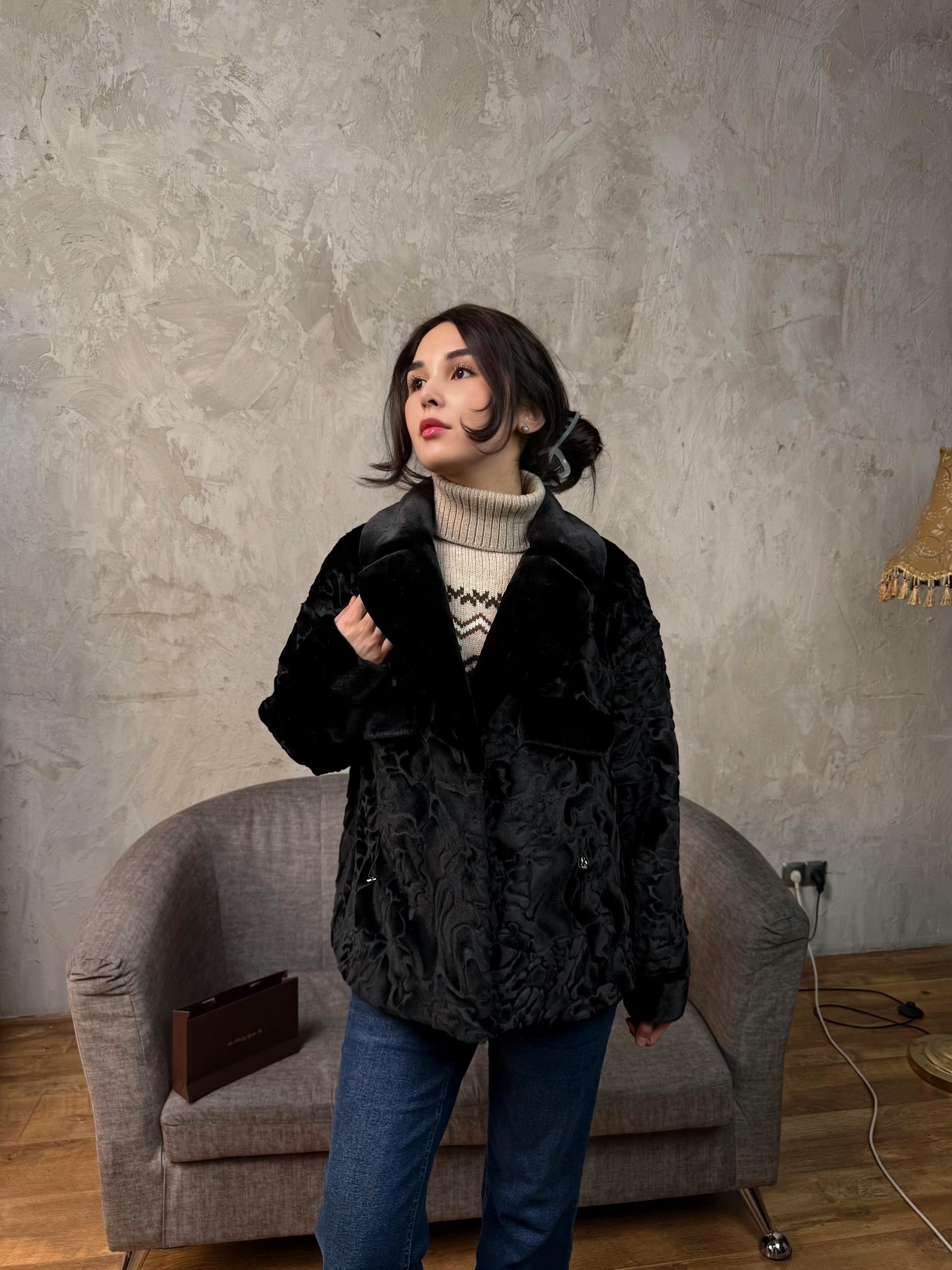 автоледи черная под каракуль