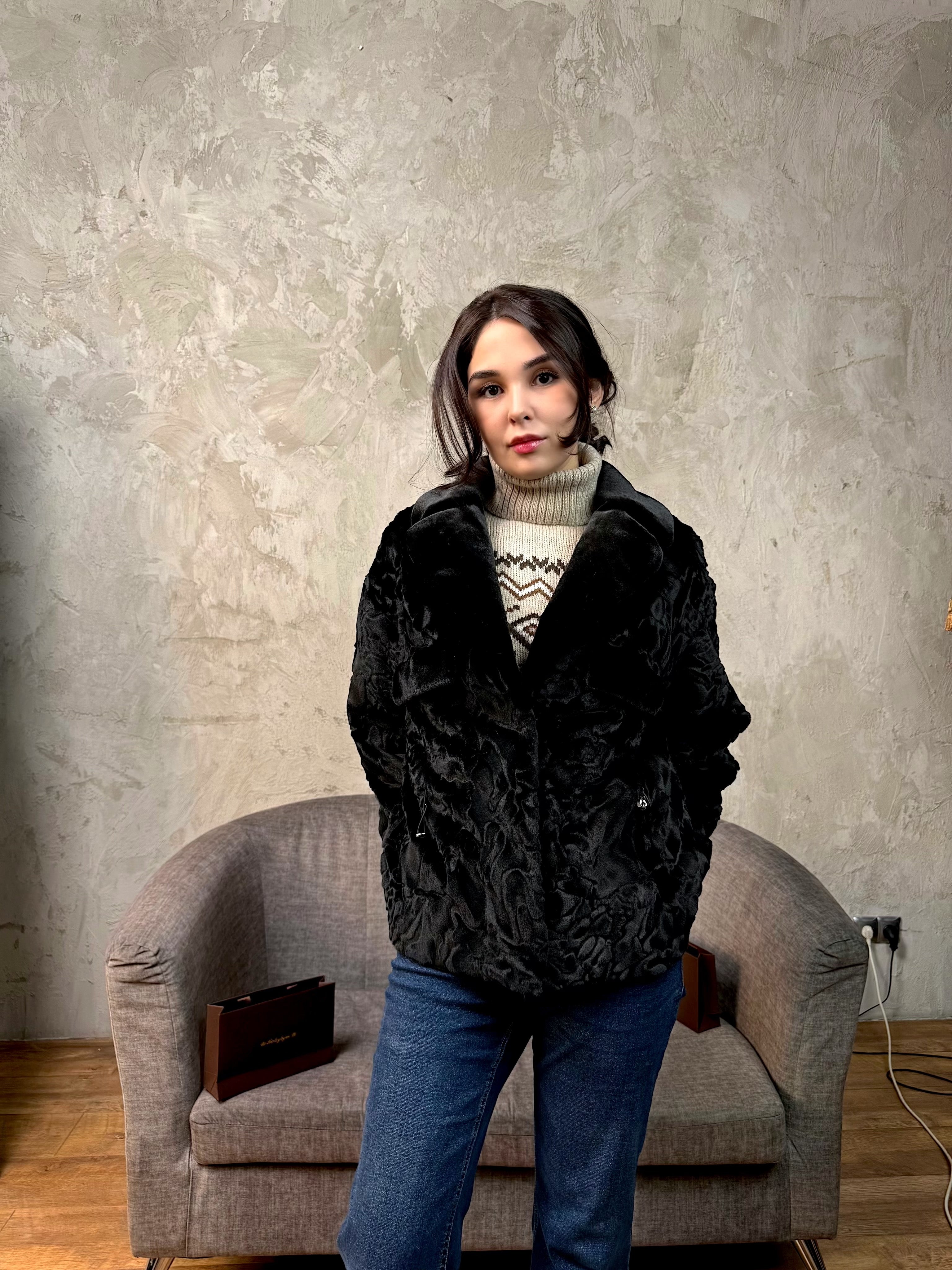 автоледи черная под каракуль