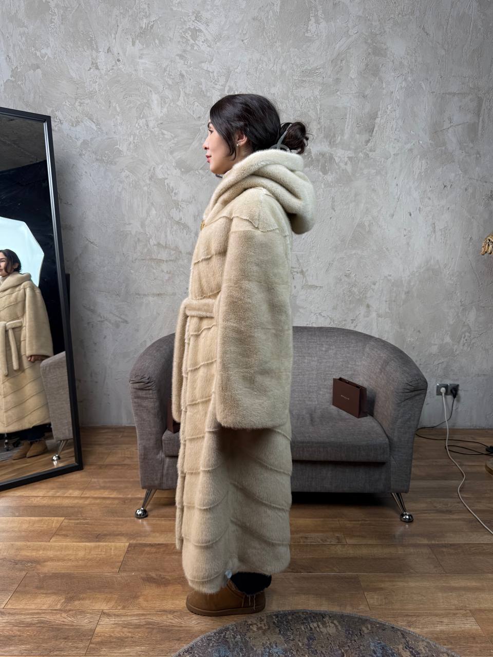 длинная скрытый ремень с капюшоном