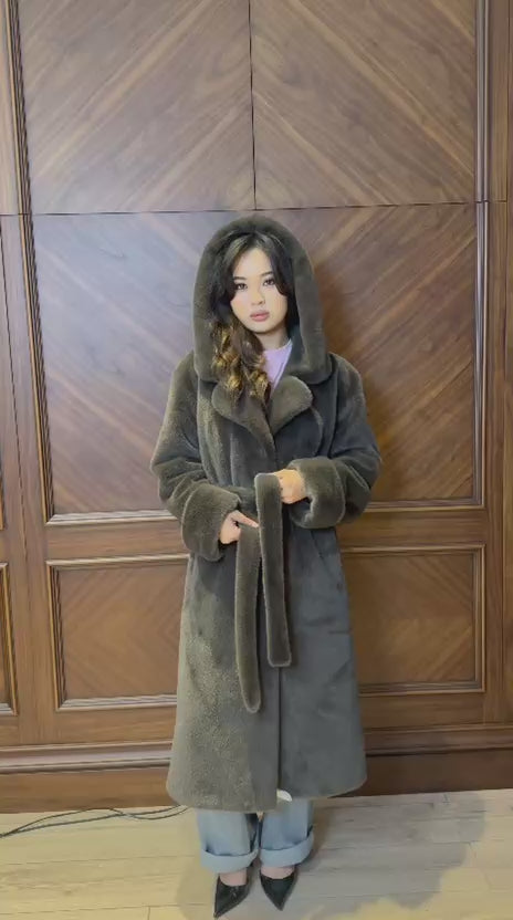 ANGORA DOWN COAT